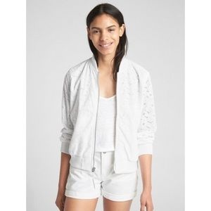 Gap eyelet bomber jacket size S